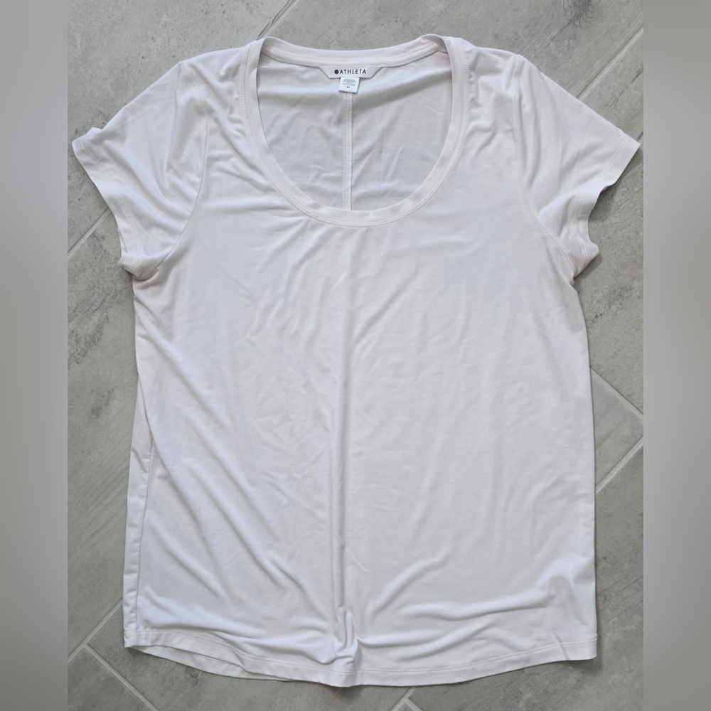Athleta Stratus II Tee White Medium